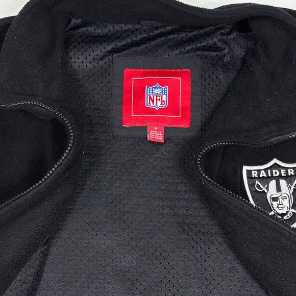 VTG NFL LA Raiders Convertible Fleece Jacket Vest w/ Zip-Off Sleeves Mens XL* - Picture 7 of 12